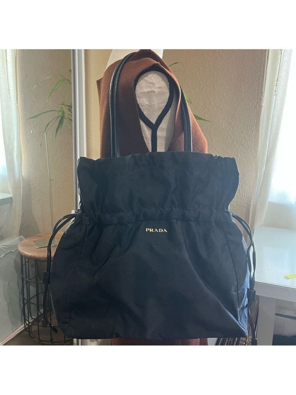 PRADA BLACK TESSUTO JACQUARD TOTE - Picture 14 of 15